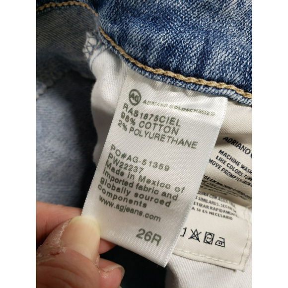 Adriano Goldschmied Jeans Size 26 Womens Blue Denim Ladies Mid Rise Straight - Picture 4 of 13